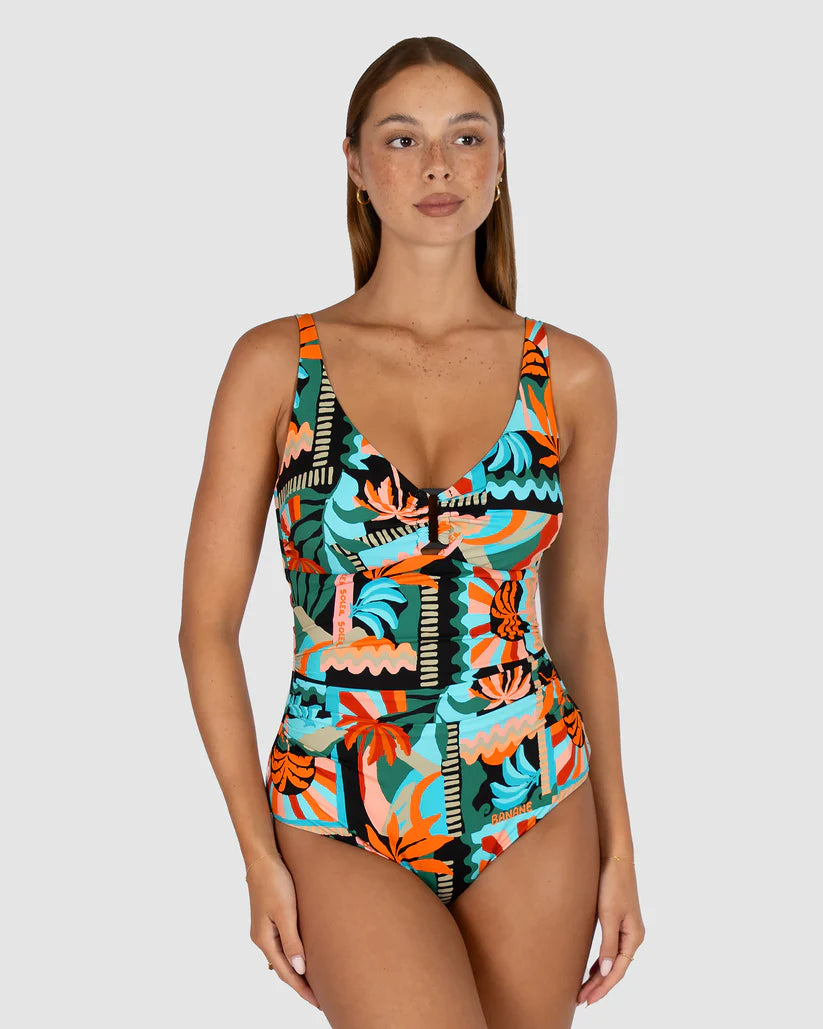 Grenada D-E Cup Ring Front One Piece Swimsuit in Black