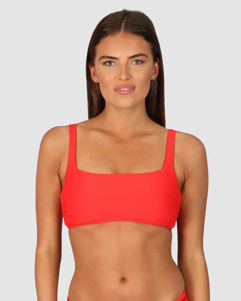 Rococco Bralette Bikini Bra Top in Flame