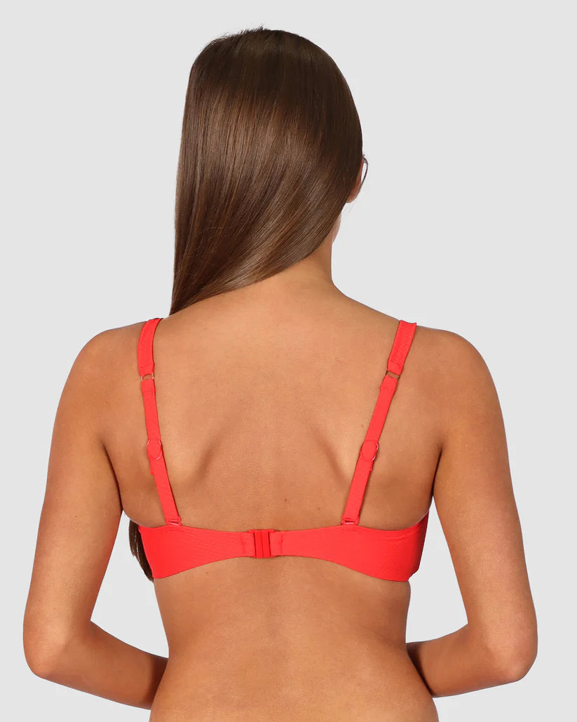 Rococco Bralette Bikini Bra Top in Flame