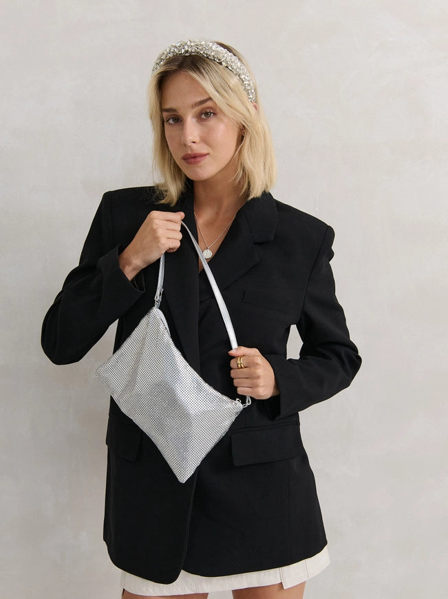 Stella Glomesh Party Bag in Silver