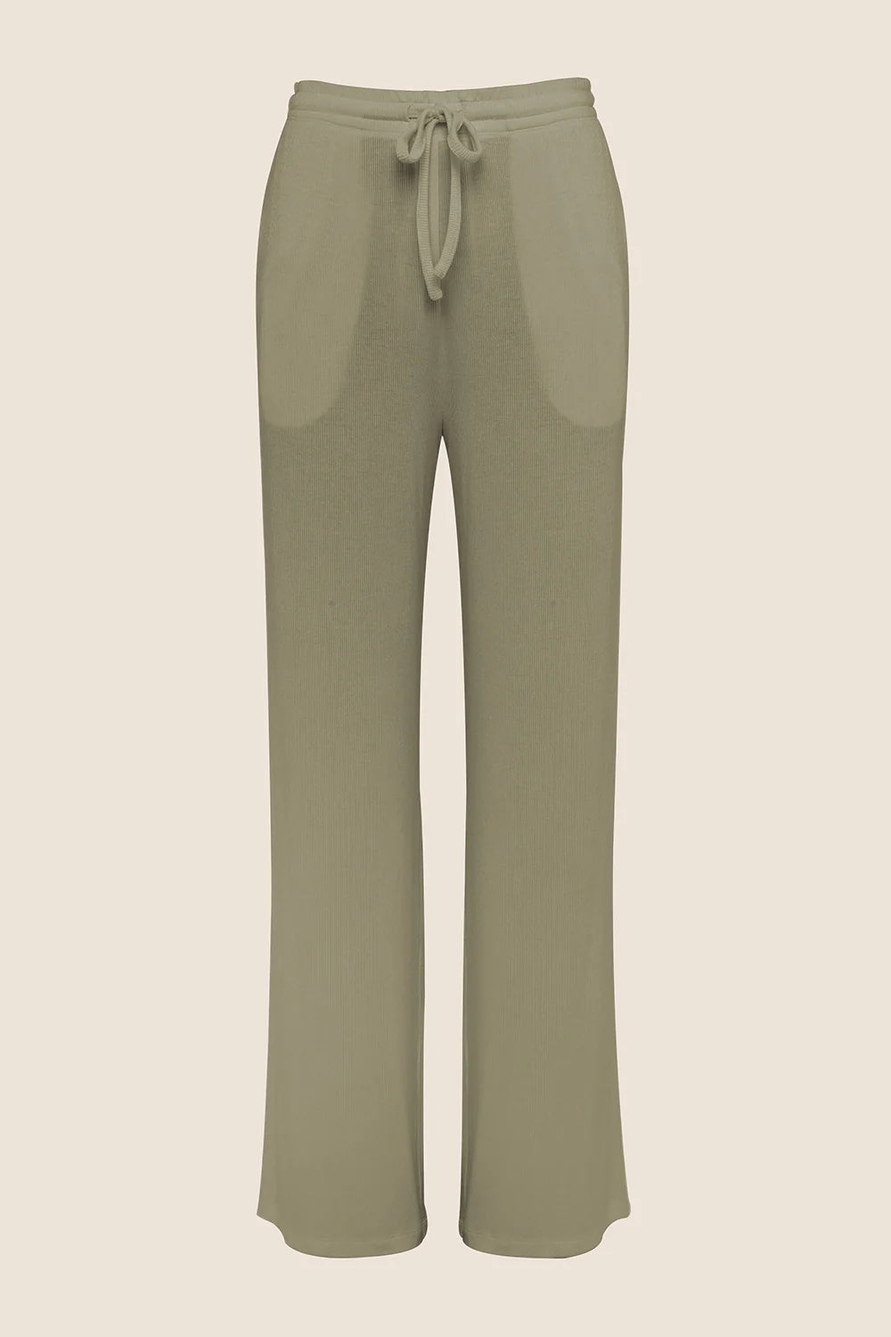 Athens Ribbed Long Pants in Olive