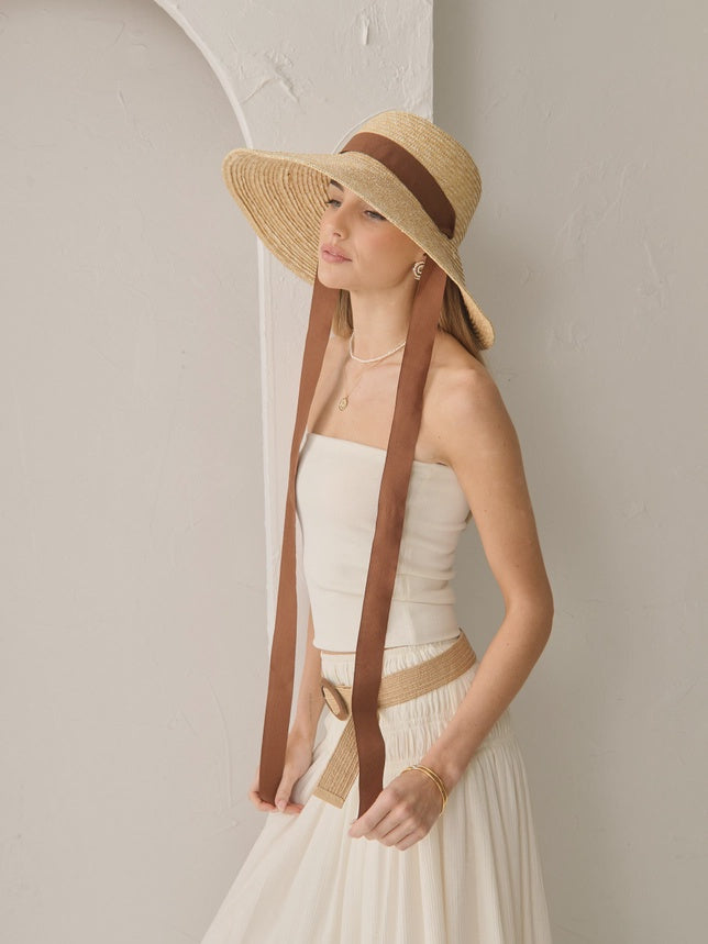 Cara Ribbon Straw Hat