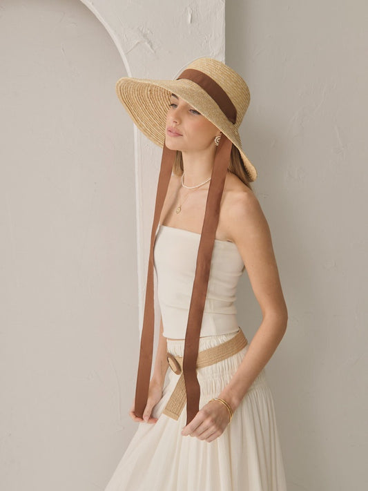 Cara Ribbon Straw Hat