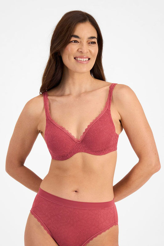 Barely There Lace Contour Bra in Archie Rose