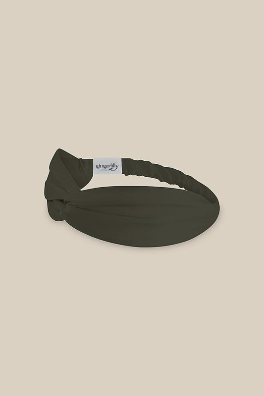 Celestial Pure Silk Olive Headband