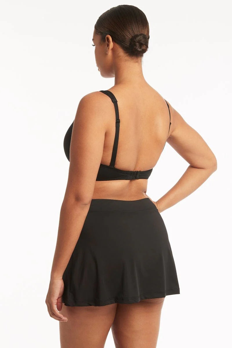 Eco Essentials Swim Skirt in Black