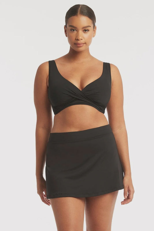 Eco Essentials Swim Skirt in Black