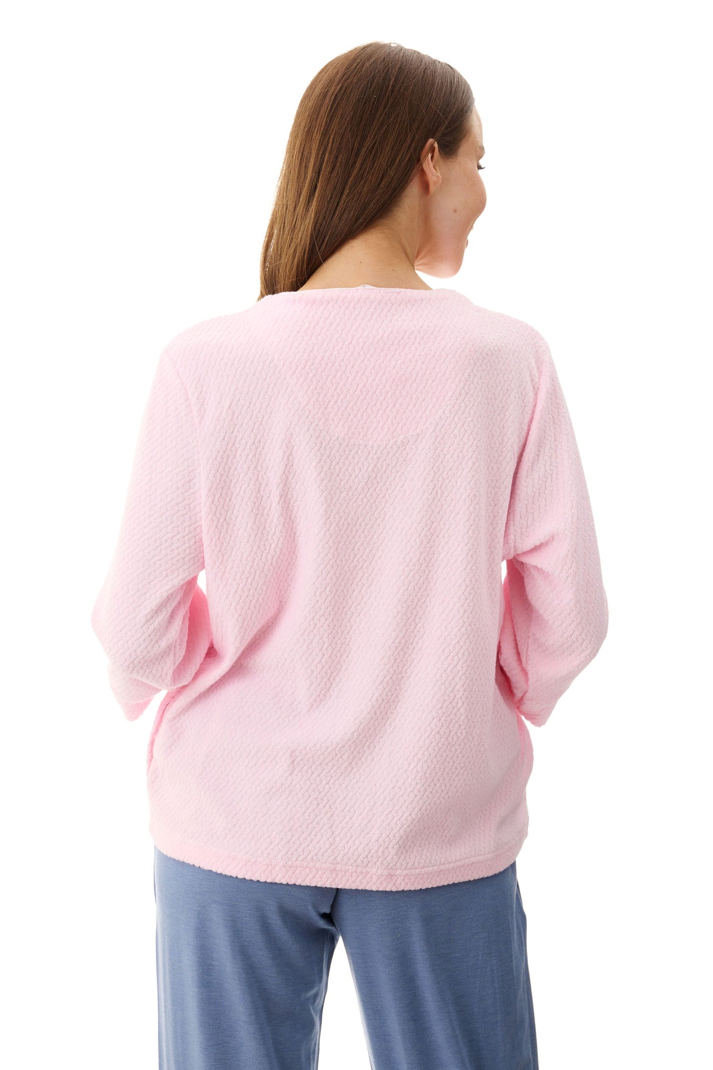 Jacquard Bedjacket in Pink