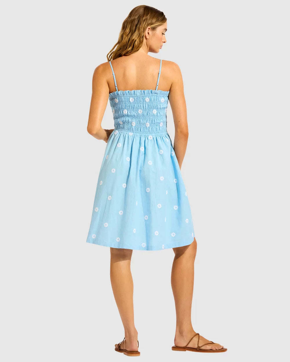 Daisy Chain Shirred Mini Dress