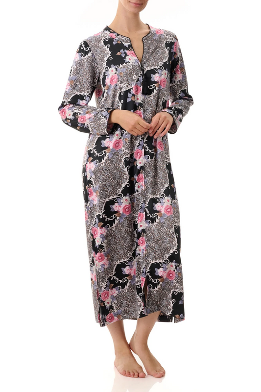 Givoni Long Zip Caftan in Wynter Black