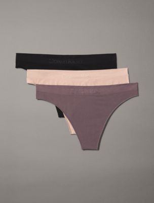3 PACK Thong Microfibre Cedar/Blk/Sparrow