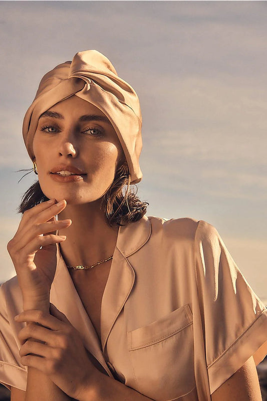 Majestic Pink Pure Silk Turban