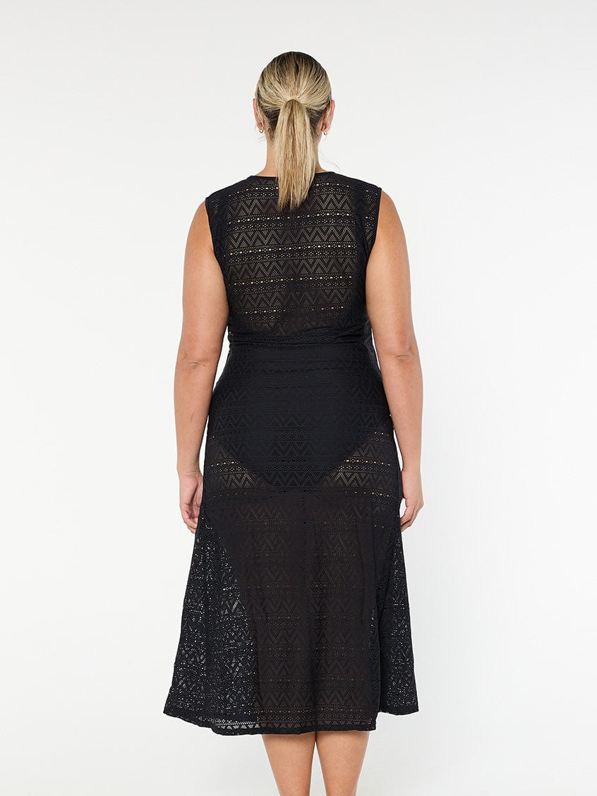 Black Maxi Mesh Dress