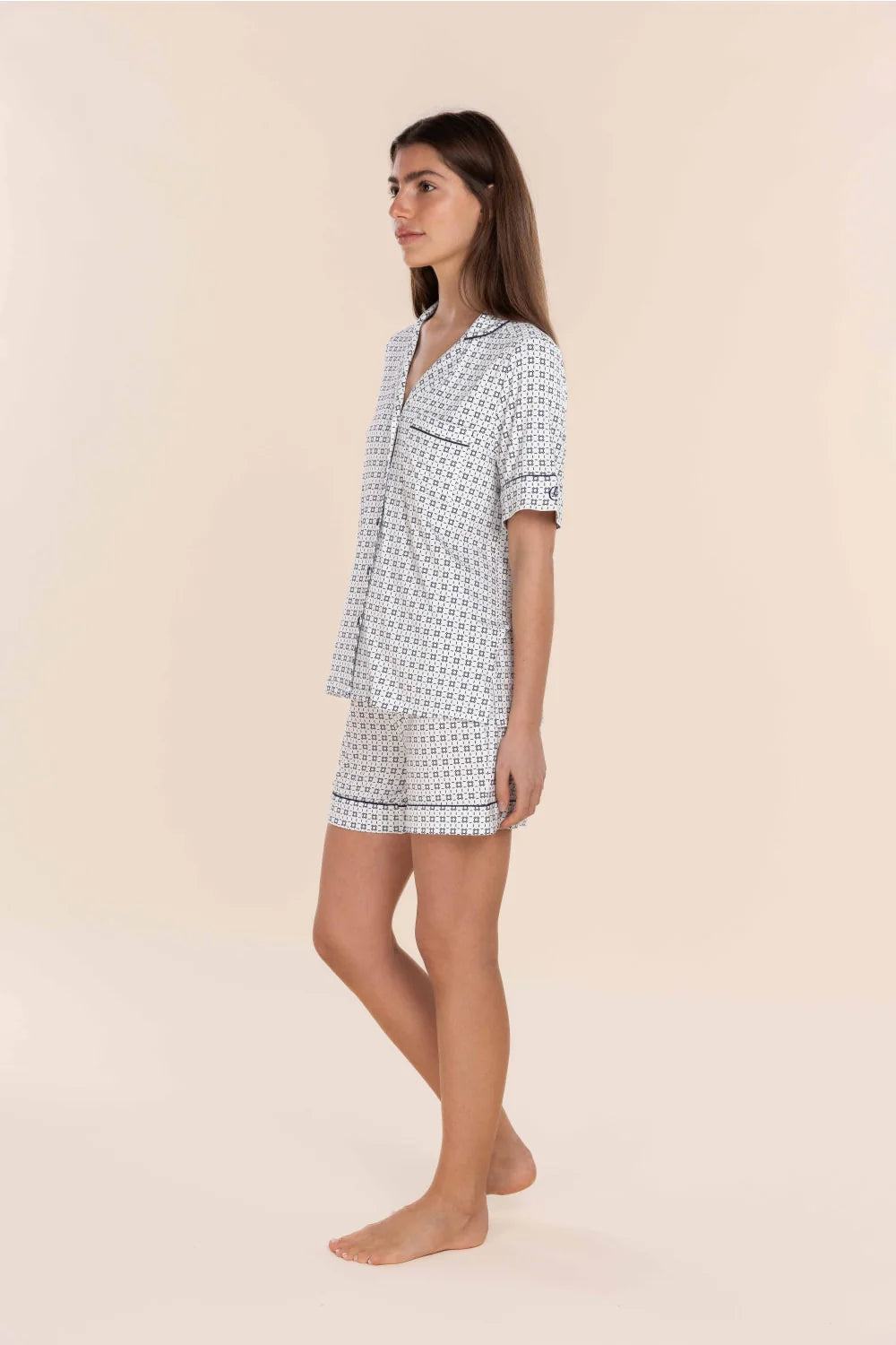 Penelope Bamboo Short Set in Navy