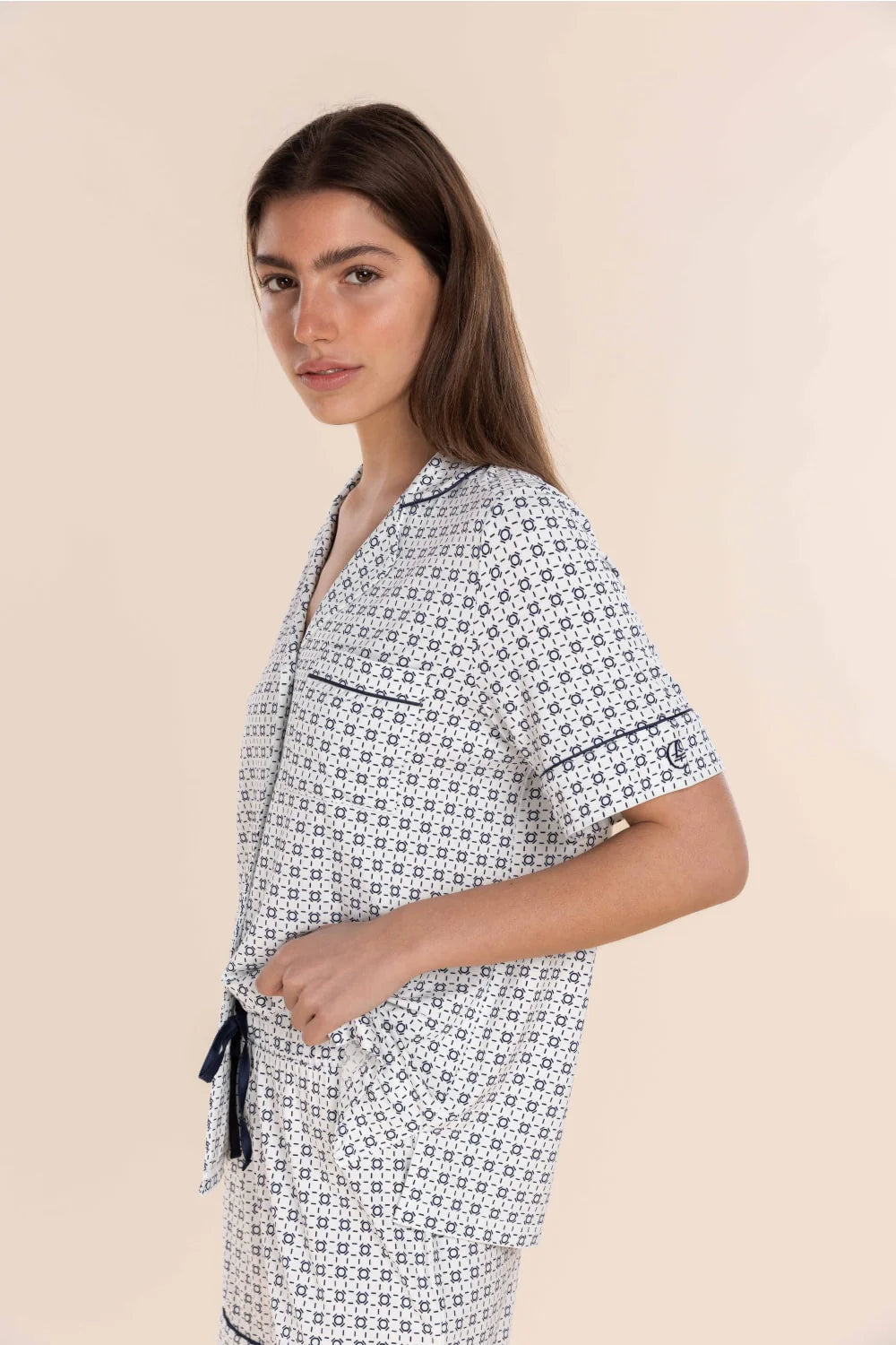 Penelope Bamboo Short Set in Navy