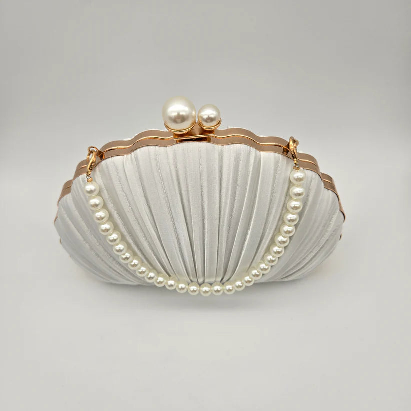 Shell Clutch in White