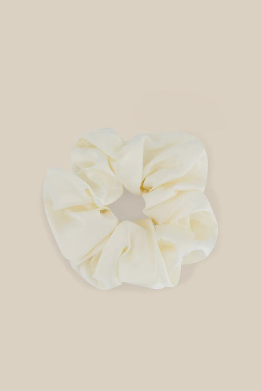 Serene Pure Silk Ivory Scrunchie