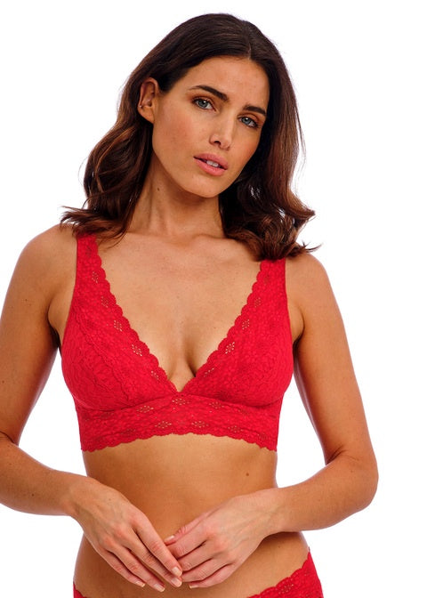 Halo Lace Soft Cup Bra in Equestrian Red