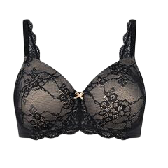 Contouring Sensation Minimiser Bra in Black & Nude