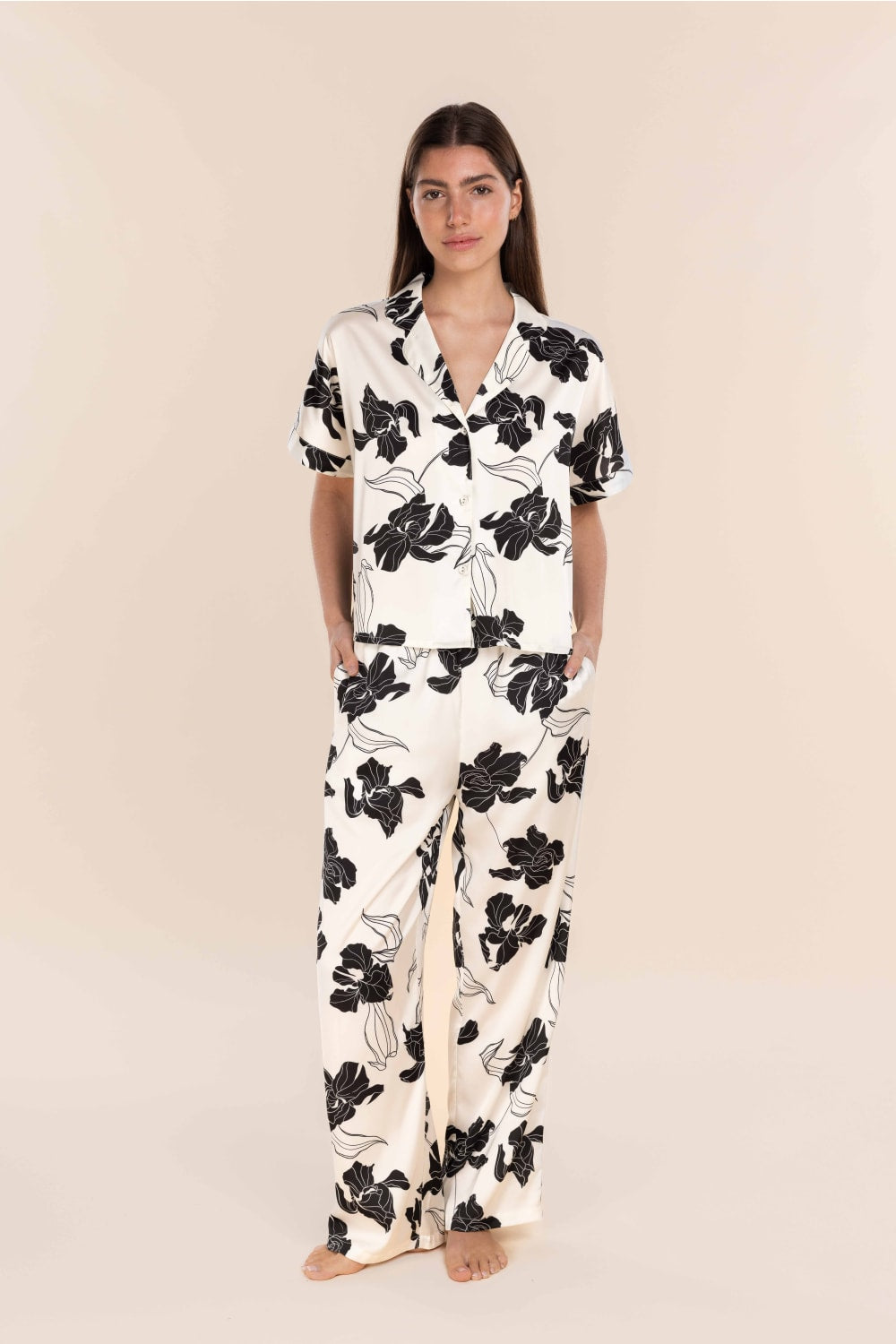 Wren Recycled Silky Satin Floral PJ