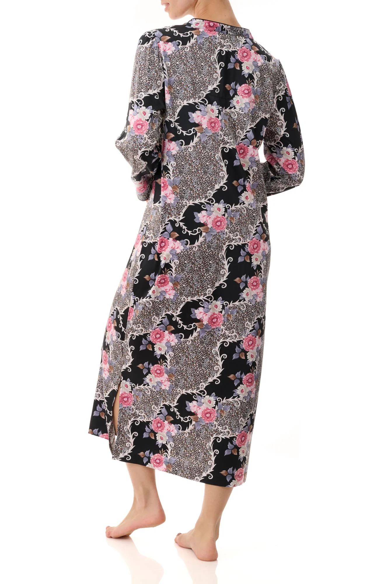 Givoni Long Zip Caftan in Wynter Black